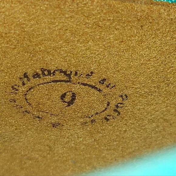 John Fluevog Women Power Up Embrace Elastic Ankle Booties Size 9 Teal Vegan - Picture 10 of 12